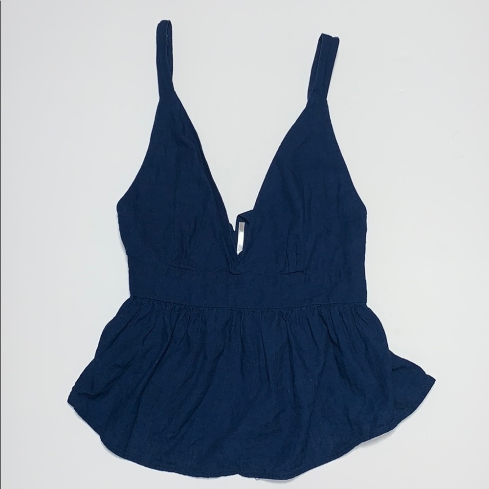 Free People Navy Halter Top